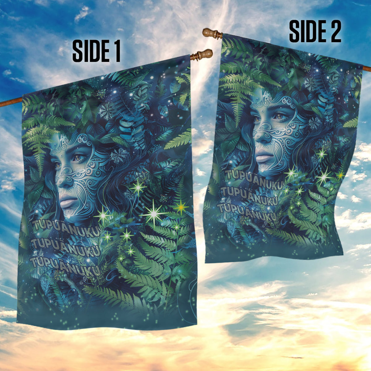 New Zealand Matariki Tupuanuku Garden Flag Te W o te Hauhake LT9 - Polynesian Pride