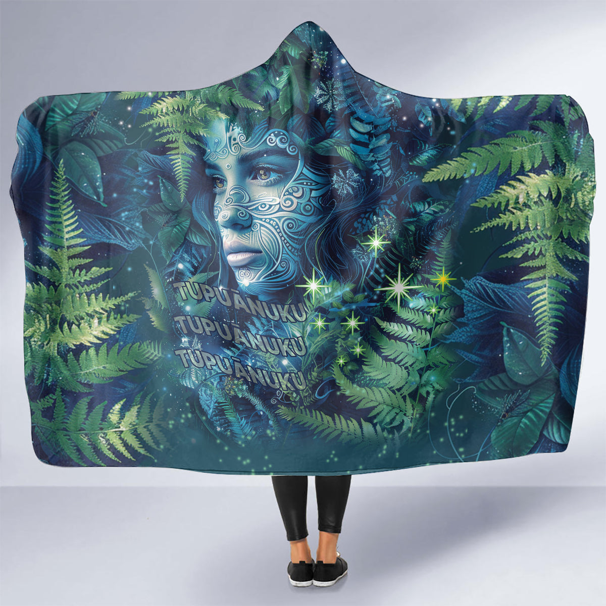 New Zealand Matariki Tupuanuku Hooded Blanket Te W o te Hauhake LT9 - Polynesian Pride