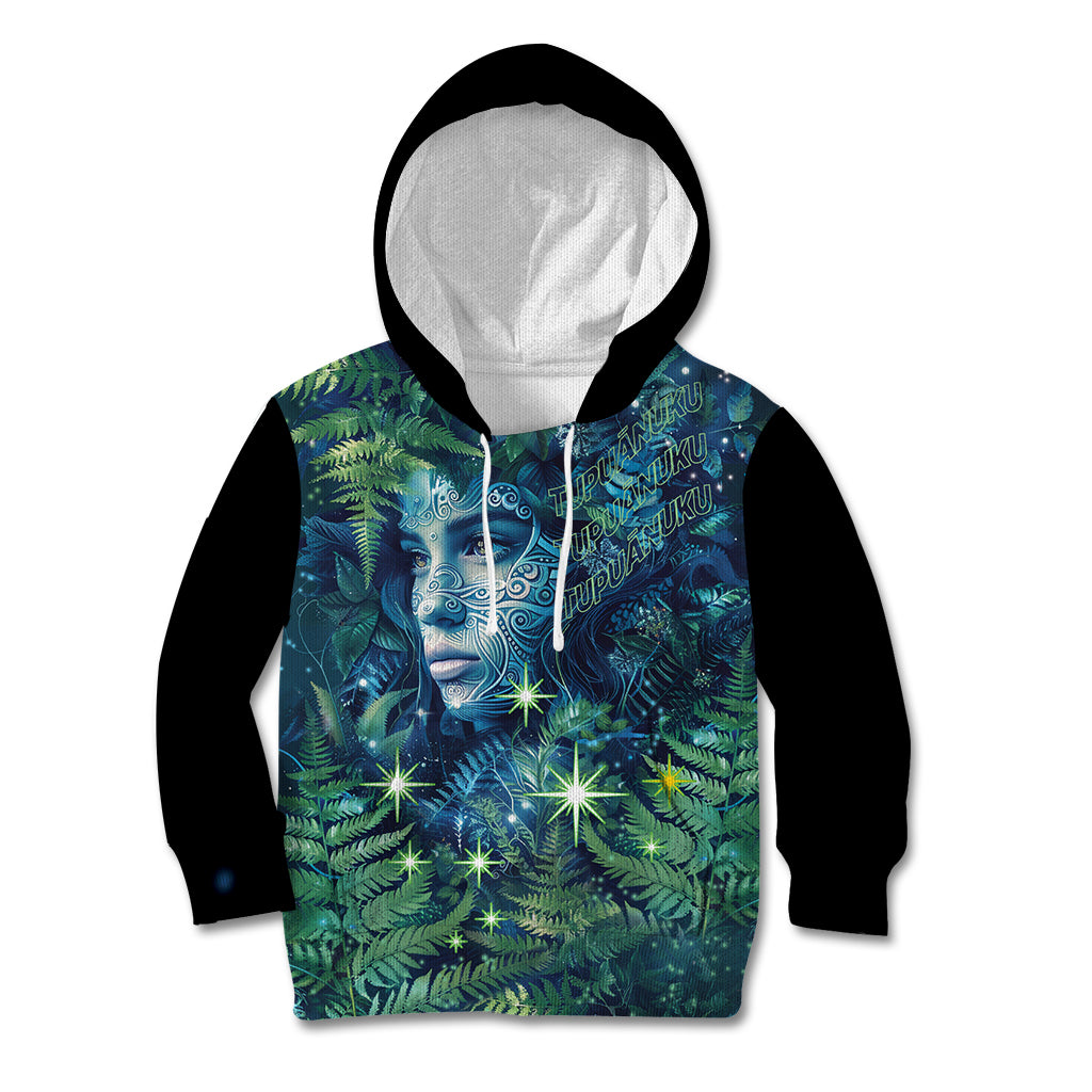 New Zealand Matariki Tupuanuku Kid Hoodie Te W o te Hauhake LT9 Hoodie Art - Polynesian Pride