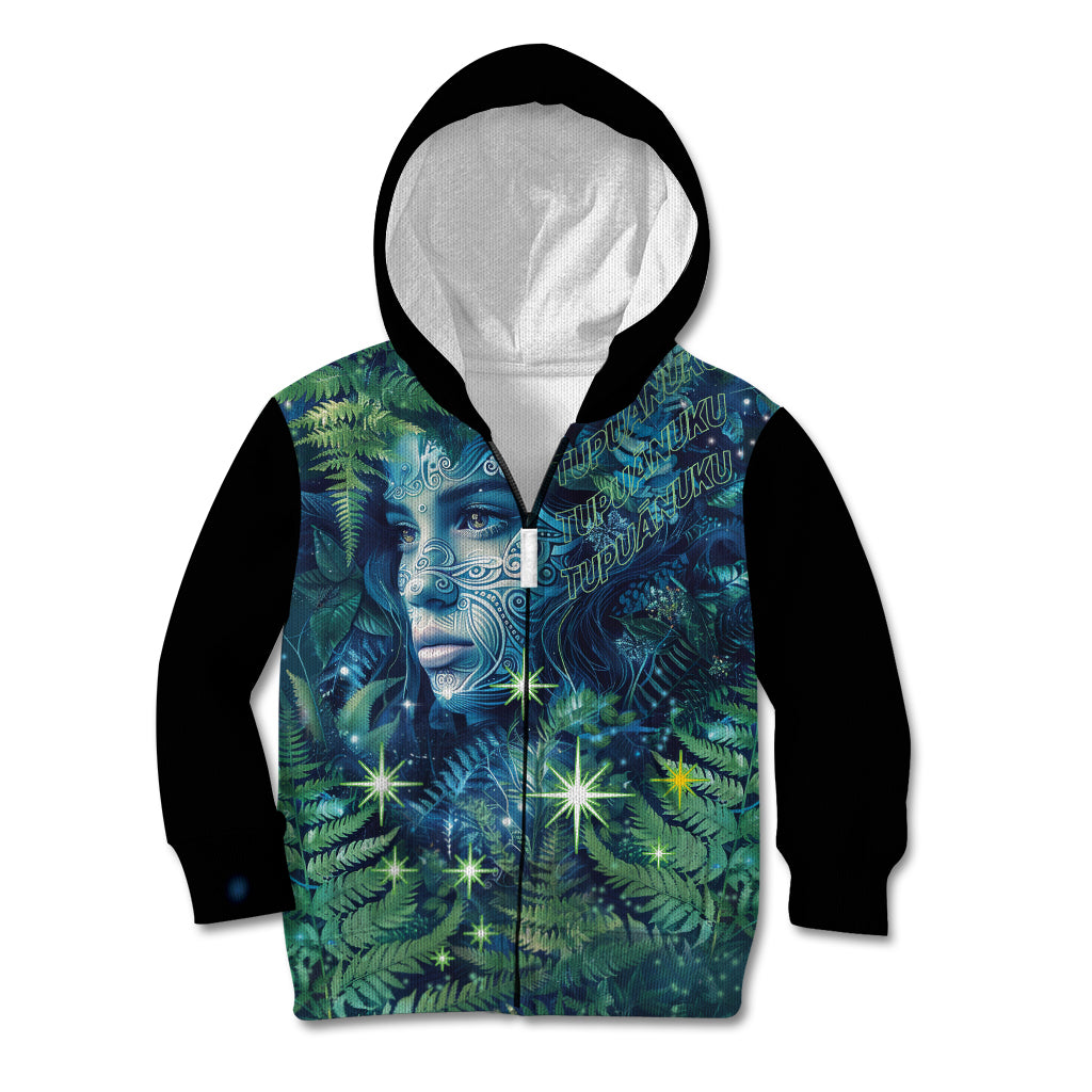 New Zealand Matariki Tupuanuku Kid Hoodie Te W o te Hauhake LT9 Zip Hoodie Art - Polynesian Pride