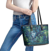 New Zealand Matariki Tupuanuku Leather Tote Bag Te W o te Hauhake LT9 - Polynesian Pride
