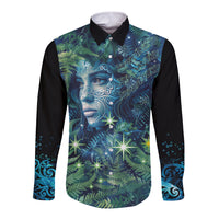 New Zealand Matariki Tupuanuku Long Sleeve Button Shirt Te W o te Hauhake LT9 Unisex Art - Polynesian Pride