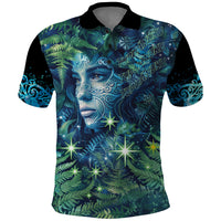 New Zealand Matariki Tupuanuku Polo Shirt Te W o te Hauhake LT9 Art - Polynesian Pride