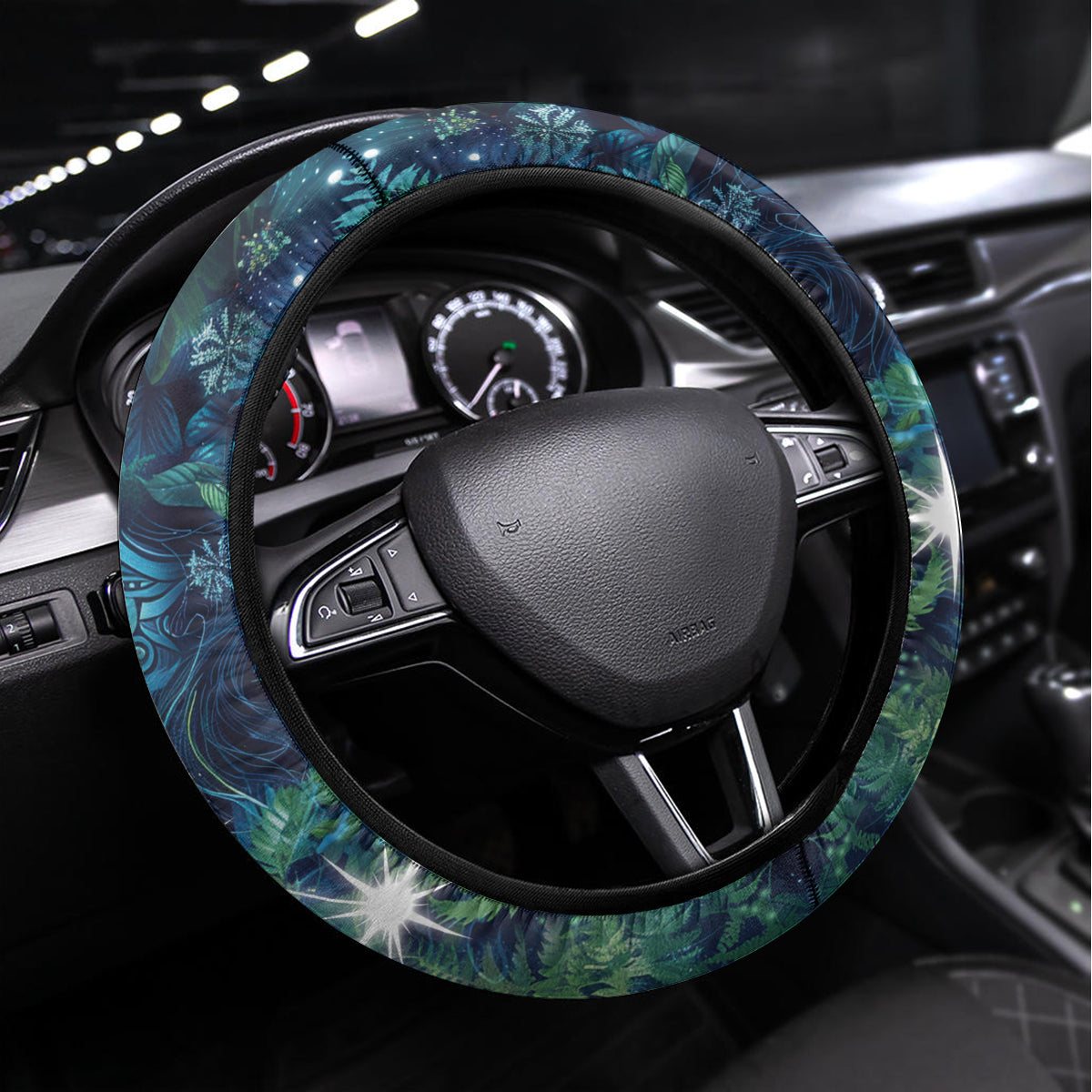 New Zealand Matariki Tupuanuku Steering Wheel Cover Te W o te Hauhake LT9 Universal Fit Art - Polynesian Pride