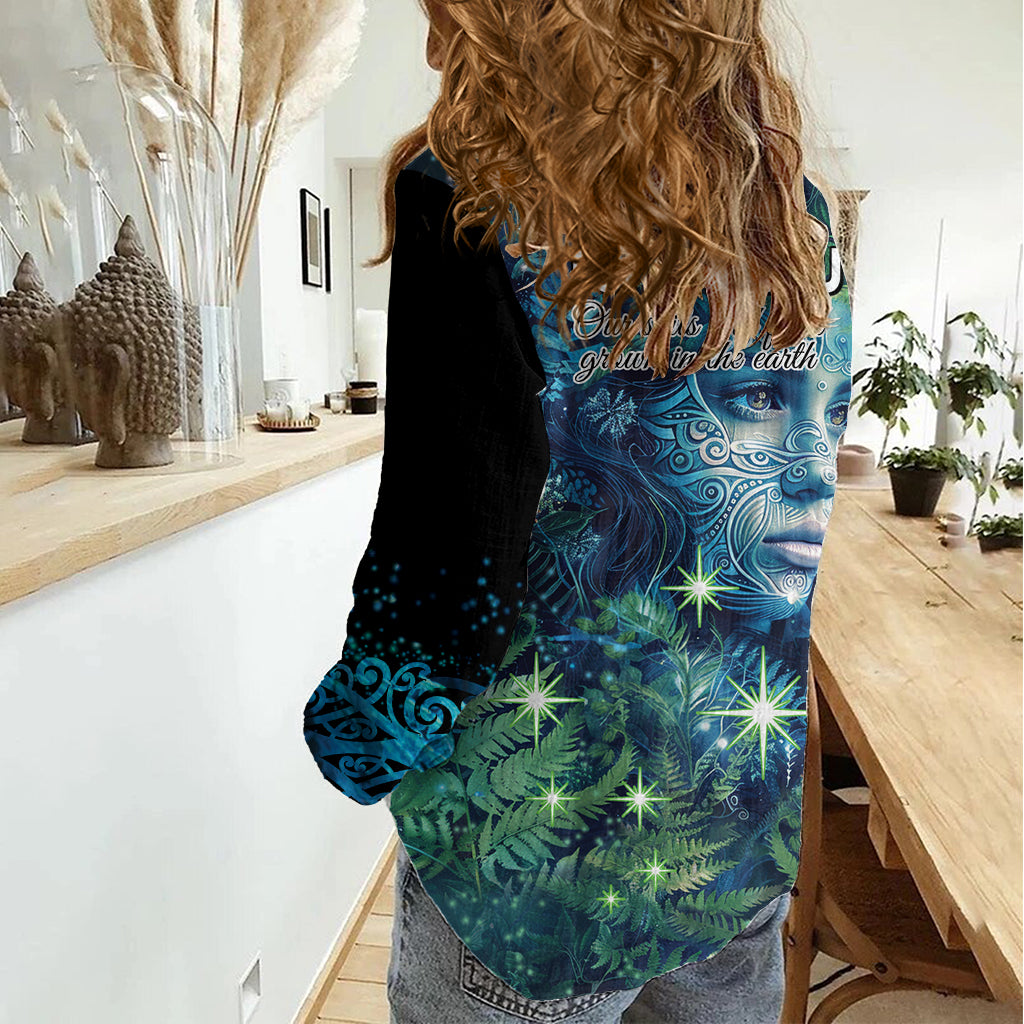 New Zealand Matariki Tupuanuku Women Casual Shirt Te W o te Hauhake LT9 - Polynesian Pride