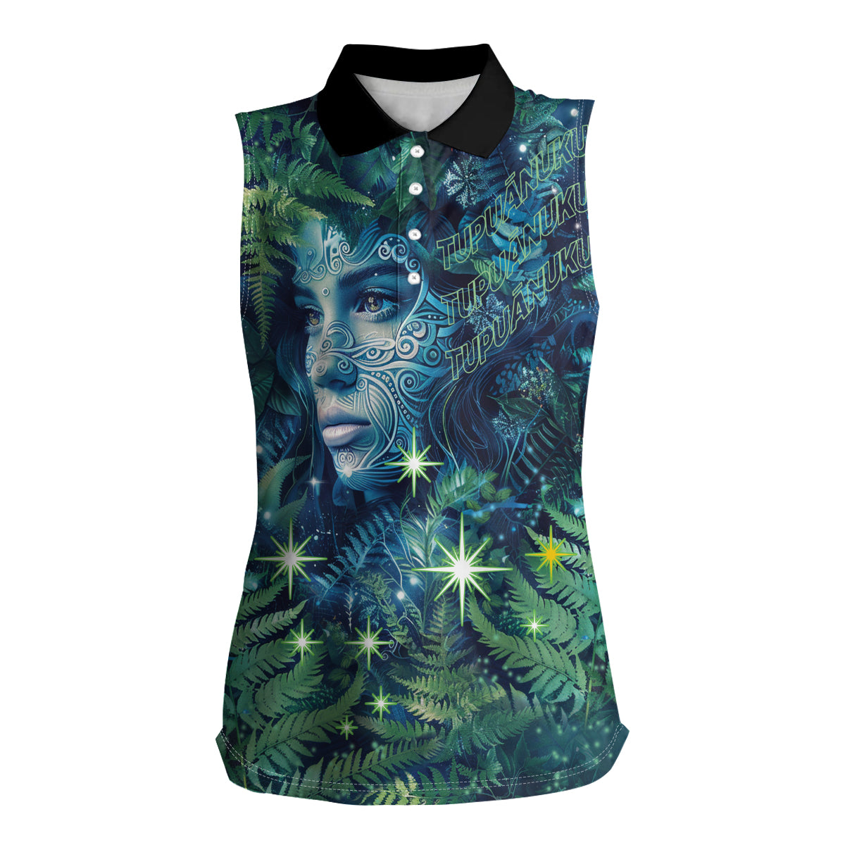 New Zealand Matariki Tupuanuku Women Sleeveless Polo Shirt Te W o te Hauhake LT9 Female Art - Polynesian Pride