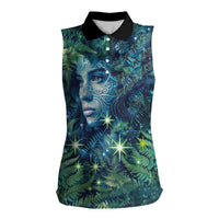 New Zealand Matariki Tupuanuku Women Sleeveless Polo Shirt Te W o te Hauhake LT9 Female Art - Polynesian Pride