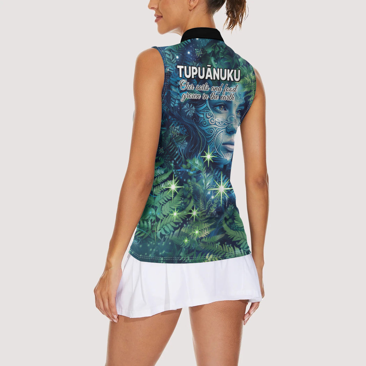 New Zealand Matariki Tupuanuku Women Sleeveless Polo Shirt Te W o te Hauhake LT9 - Polynesian Pride