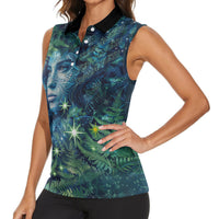New Zealand Matariki Tupuanuku Women Sleeveless Polo Shirt Te W o te Hauhake LT9 - Polynesian Pride
