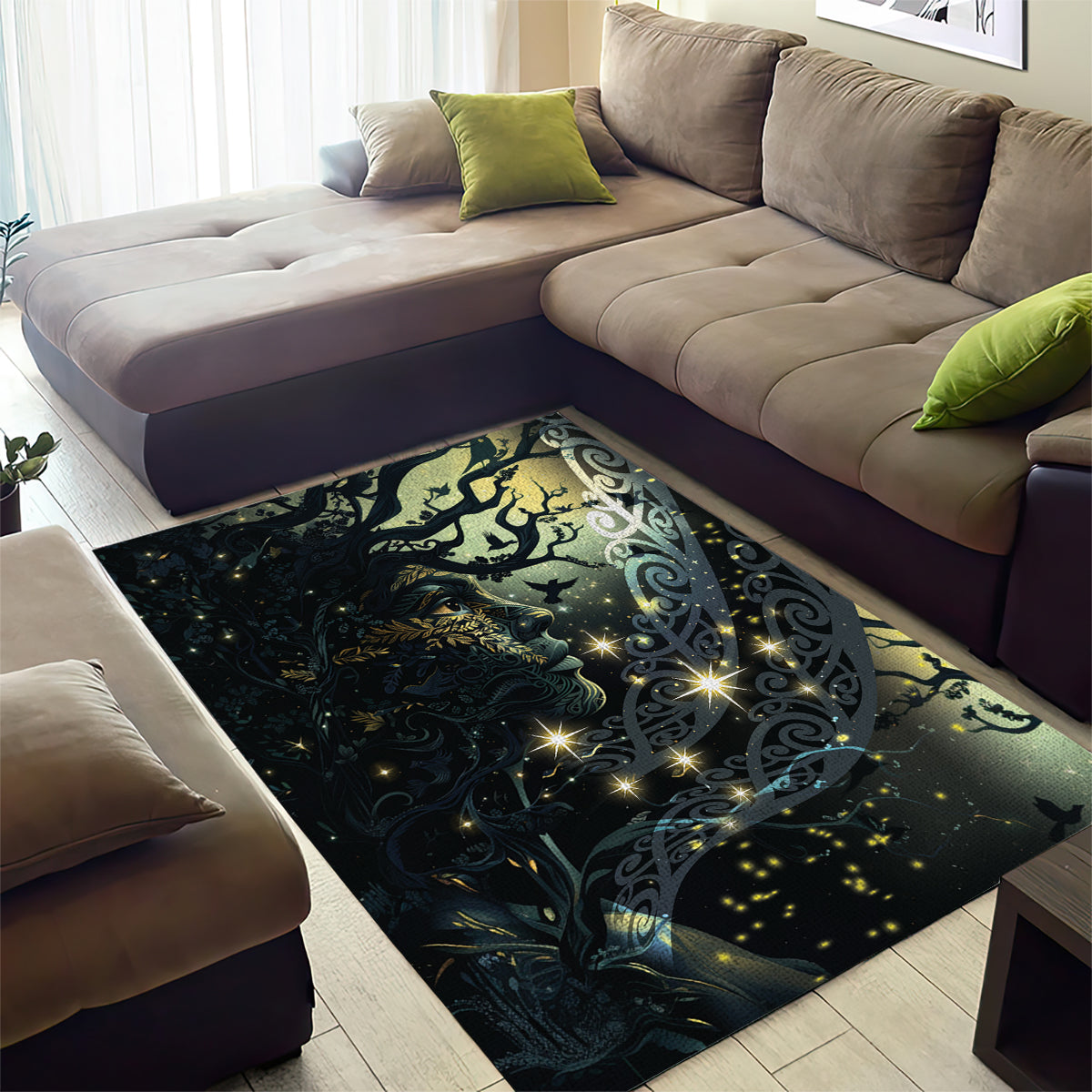 New Zealand Matariki Tupuarangi Area Rug Ngā Kai o te Rangi