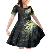 New Zealand Matariki Tupuarangi Family Matching Mermaid Dress and Hawaiian Shirt Ng Kai o te Rangi LT9 Daughter's Dress Art - Polynesian Pride