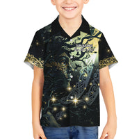 New Zealand Matariki Tupuarangi Family Matching Off Shoulder Maxi Dress and Hawaiian Shirt Ng Kai o te Rangi LT9 Son's Shirt Art - Polynesian Pride