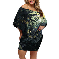 New Zealand Matariki Tupuarangi Family Matching Off Shoulder Short Dress and Hawaiian Shirt Ng Kai o te Rangi LT9 Mom's Dress Art - Polynesian Pride