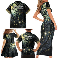 New Zealand Matariki Tupuarangi Family Matching Short Sleeve Bodycon Dress and Hawaiian Shirt Ng Kai o te Rangi LT9 - Polynesian Pride