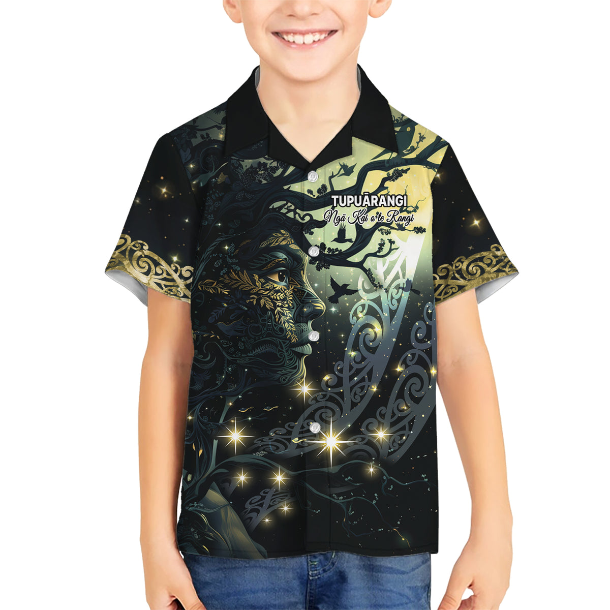 New Zealand Matariki Tupuarangi Kid Hawaiian Shirt Ng Kai o te Rangi LT9 Kid Art - Polynesian Pride