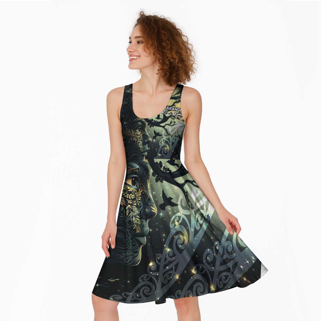 New Zealand Matariki Tupuarangi Midi Dress Ng Kai o te Rangi - Polynesian Pride