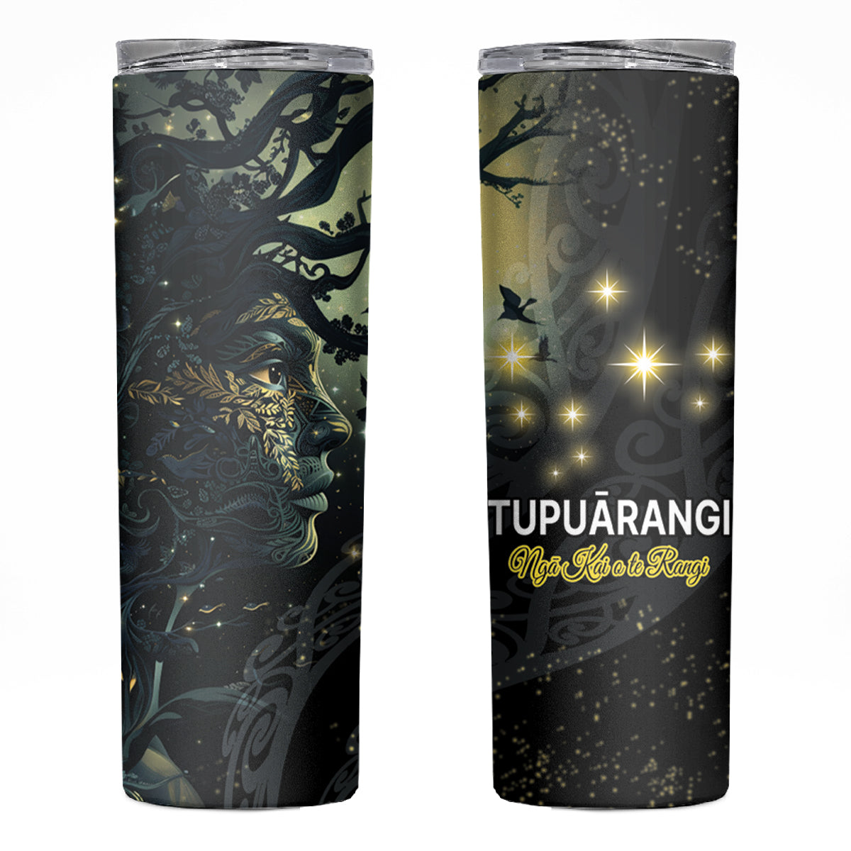 New Zealand Matariki Tupuarangi Skinny Tumbler Ng Kai o te Rangi LT9 Art - Polynesian Pride