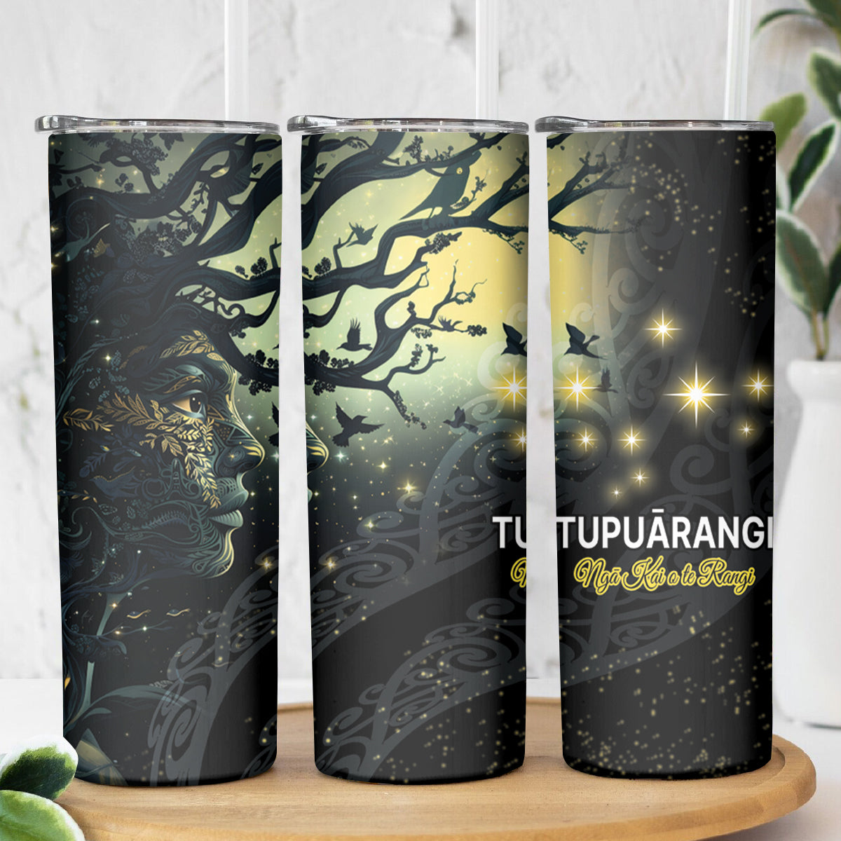 New Zealand Matariki Tupuarangi Skinny Tumbler Ng Kai o te Rangi LT9 - Polynesian Pride