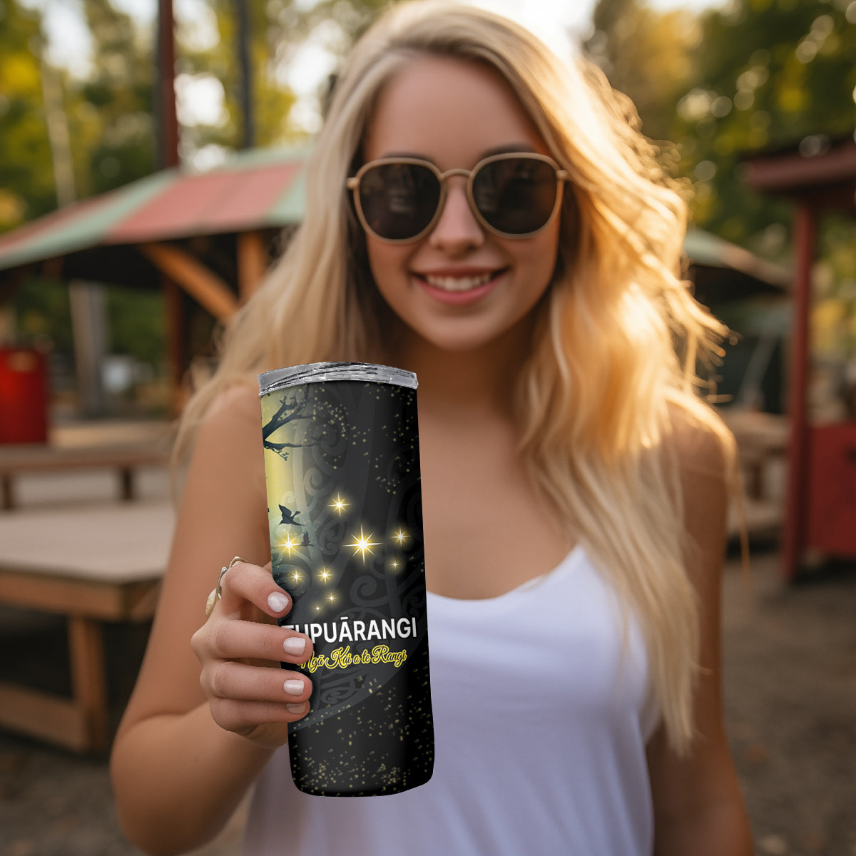 New Zealand Matariki Tupuarangi Skinny Tumbler Ng Kai o te Rangi LT9 - Polynesian Pride