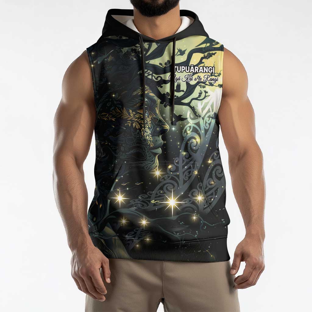 New Zealand Matariki Tupuarangi Sleeveless Hoodie Ng Kai o te Rangi LT9 - Polynesian Pride