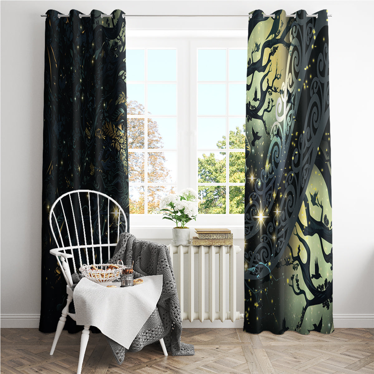 New Zealand Matariki Tupuarangi Window Curtain Ngā Kai o te Rangi