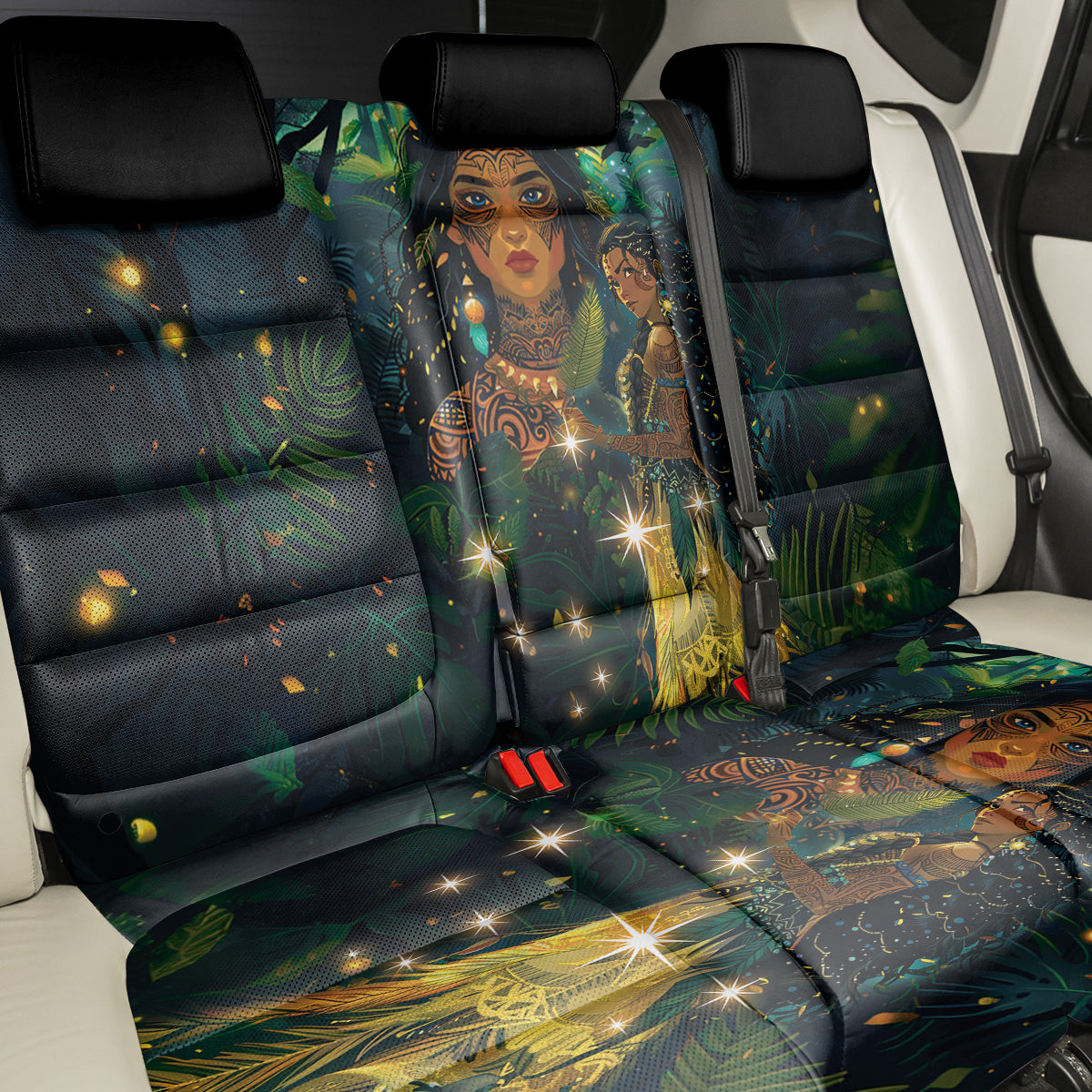 New Zealand Matariki Back Car Seat Cover Rongo Mori Wellbeing and Good Luck LT9 - Polynesian Pride