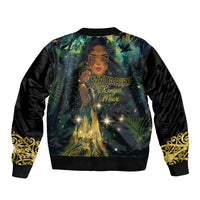 New Zealand Matariki Bomber Jacket Rongo Mori Wellbeing and Good Luck LT9 - Polynesian Pride