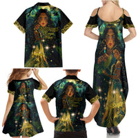 New Zealand Matariki Family Matching Summer Maxi Dress and Hawaiian Shirt Rongo Mori Wellbeing and Good Luck LT9 - Polynesian Pride
