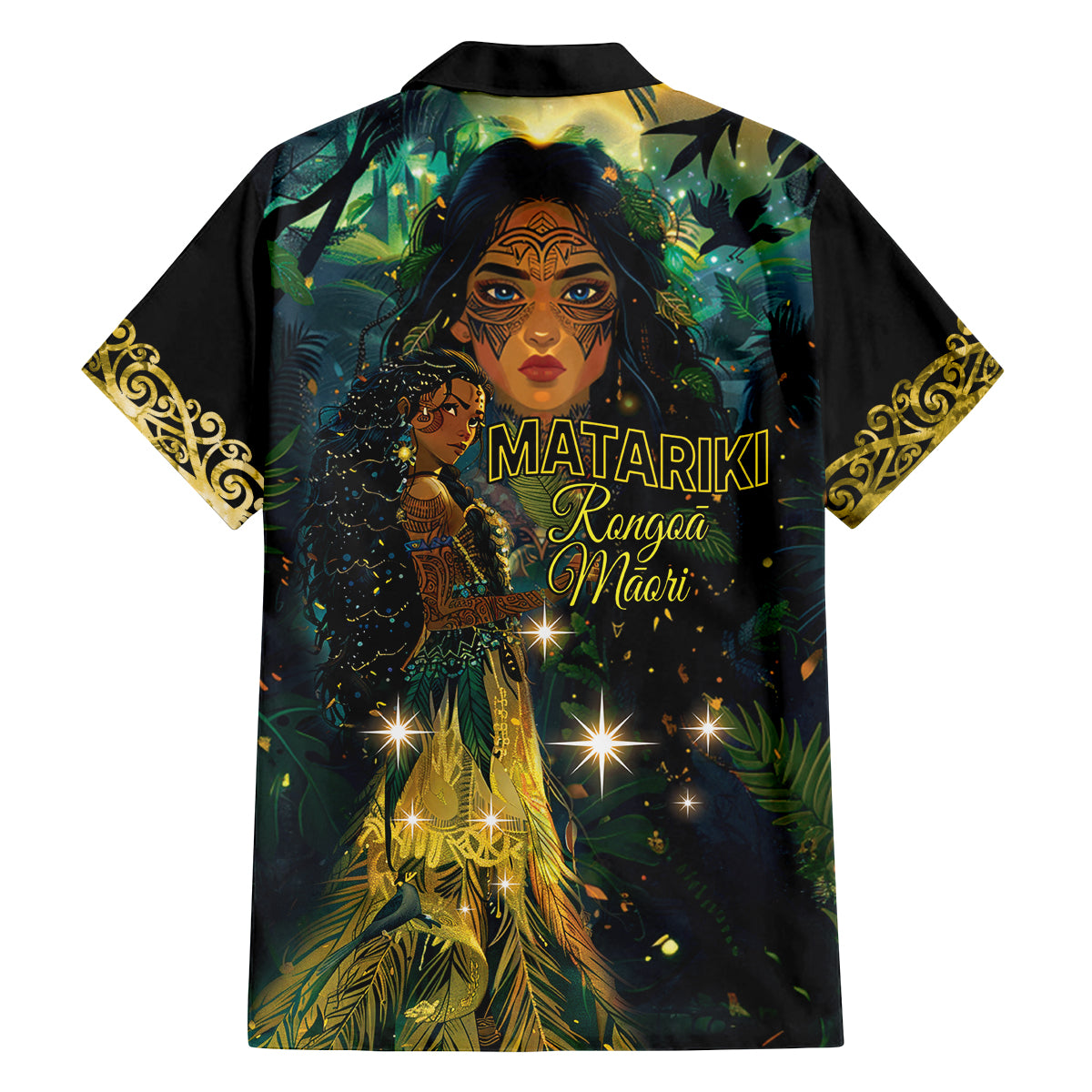 New Zealand Matariki Family Matching Summer Maxi Dress and Hawaiian Shirt Rongo Mori Wellbeing and Good Luck LT9 - Polynesian Pride
