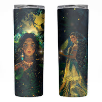 New Zealand Matariki Skinny Tumbler Rongo Mori Wellbeing and Good Luck LT9 Art - Polynesian Pride