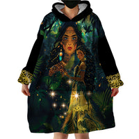 New Zealand Matariki Wearable Blanket Hoodie Rongo Mori Wellbeing and Good Luck LT9 - Polynesian Pride