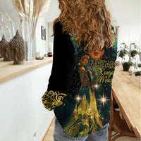 New Zealand Matariki Women Casual Shirt Rongo Mori Wellbeing and Good Luck LT9 - Polynesian Pride