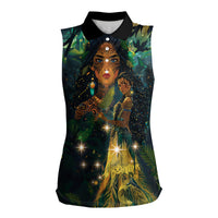 New Zealand Matariki Women Sleeveless Polo Shirt Rongo Mori Wellbeing and Good Luck LT9 Female Art - Polynesian Pride