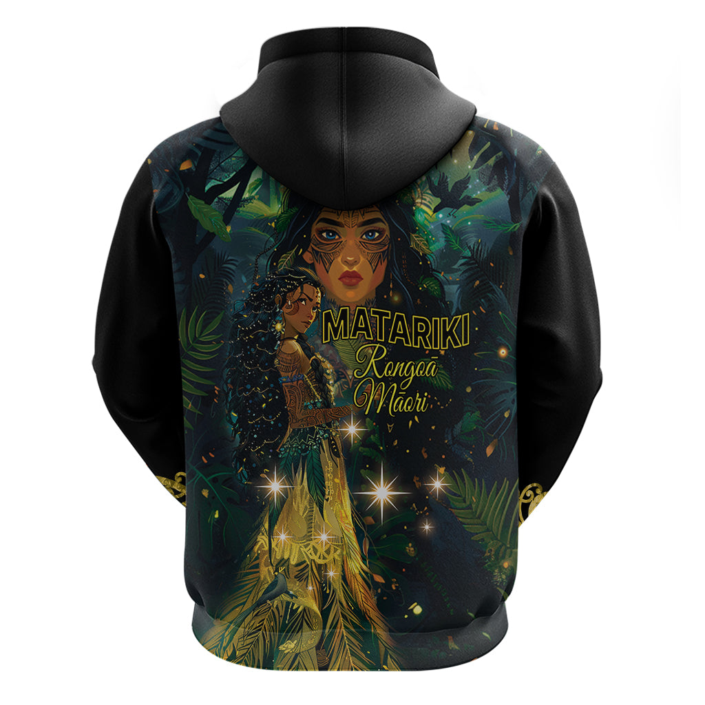 New Zealand Matariki Zip Hoodie Rongo Mori Wellbeing and Good Luck LT9 - Polynesian Pride