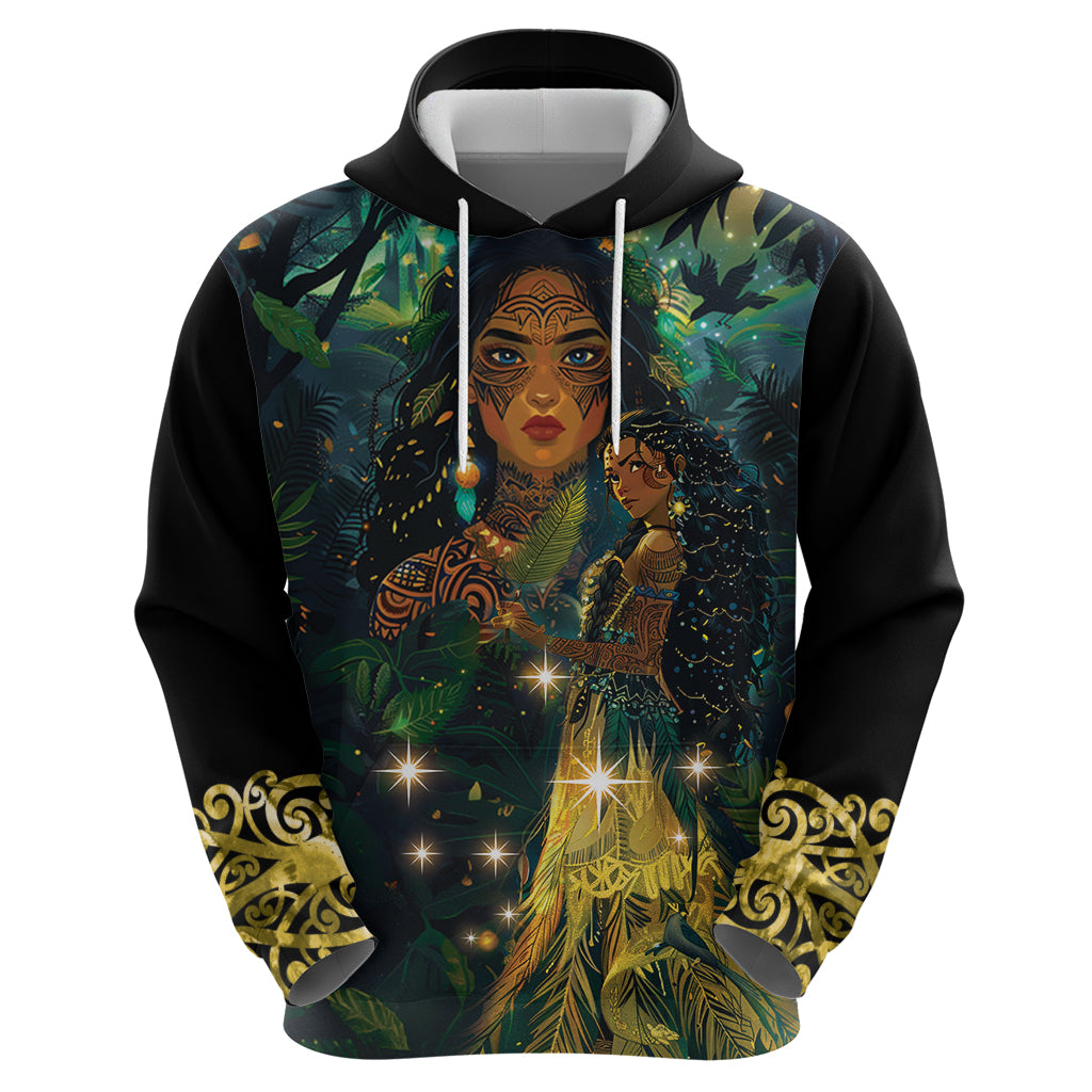 New Zealand Matariki Zip Hoodie Rongo Mori Wellbeing and Good Luck LT9 - Polynesian Pride