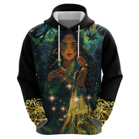New Zealand Matariki Zip Hoodie Rongo Mori Wellbeing and Good Luck LT9 - Polynesian Pride