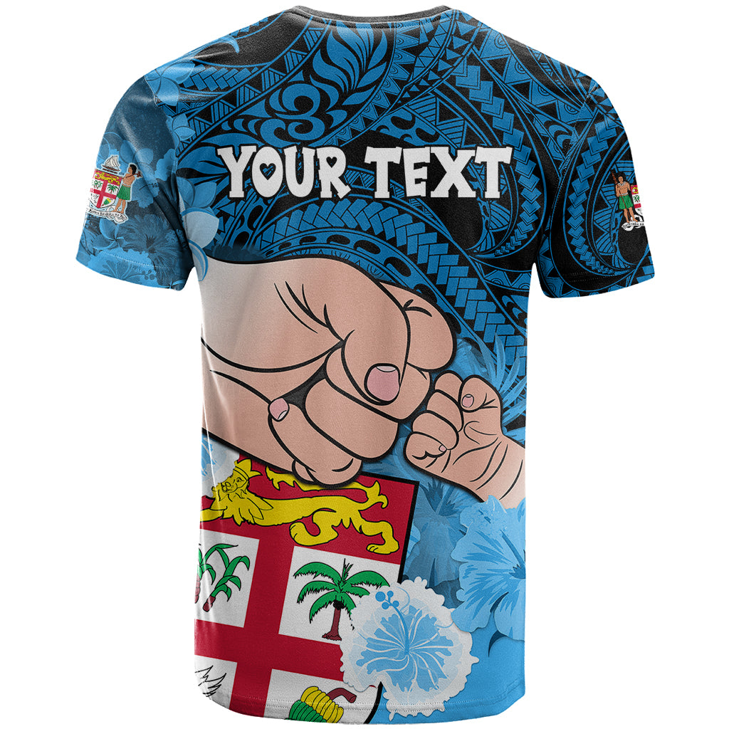 Custom Dads Day Fiji T Shirt Dad Au Lomani Iko Polynesian Flowers Tribal LT9 - Polynesian Pride