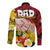 Dads Day Tonga Long Sleeve Button Shirt Dad Ofa lahi atu - Polynesian Flowers Tribal LT9 - Polynesian Pride