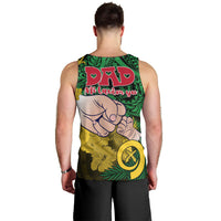 Dads Day Vanuatu Men Tank Top Dad Mi lavem yu - Polynesian Flowers Tribal LT9 - Polynesian Pride