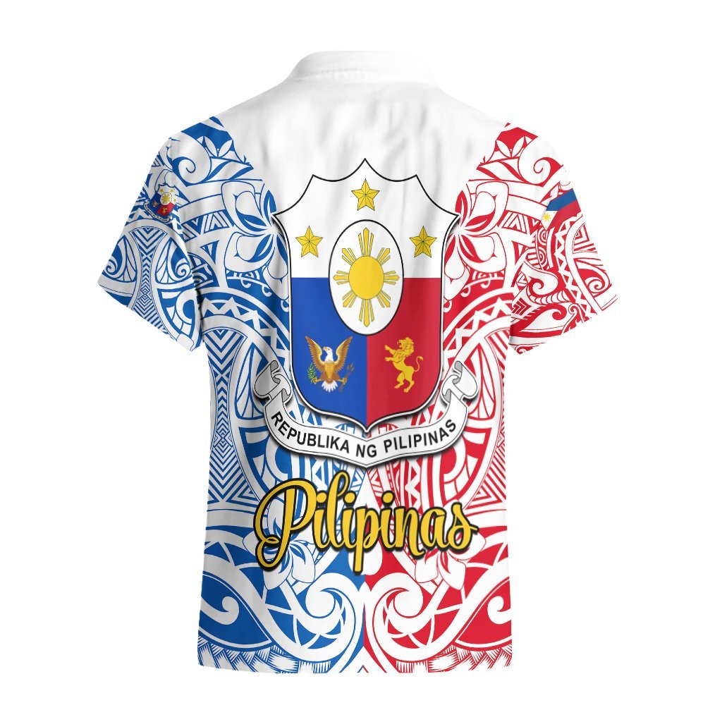 Polynesian Philippines Hawaiian Shirt Pilipinas Flag Style for 125th Independence Anniversary White LT9 - Polynesian Pride