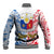 Personalised Polynesian Philippines Baseball Jacket Pilipinas Flag Style for 125th Independence Anniversary White LT9 - Polynesian Pride