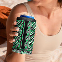 New Zealand Maori Niho Taniwha 4 in 1 Can Cooler Tumbler Kakariki Mangopare and Puhoro Pattern LT9 - Polynesian Pride