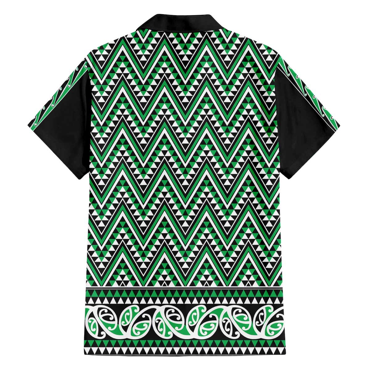 New Zealand Maori Niho Taniwha Family Matching Off The Shoulder Long Sleeve Dress and Hawaiian Shirt Kakariki Mangopare and Puhoro Pattern LT9 - Polynesian Pride