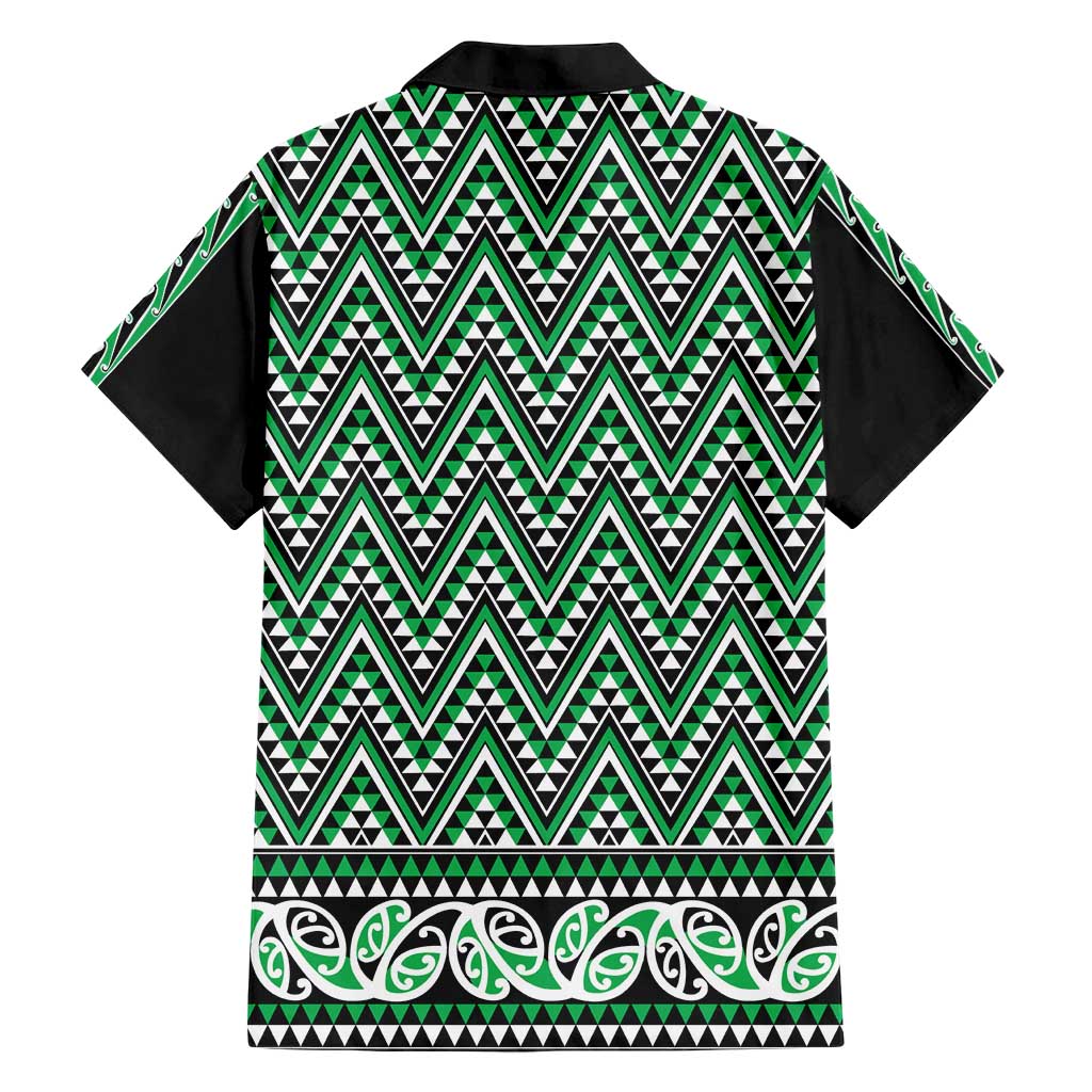 New Zealand Maori Niho Taniwha Family Matching Short Sleeve Bodycon Dress and Hawaiian Shirt Kakariki Mangopare and Puhoro Pattern LT9 - Polynesian Pride