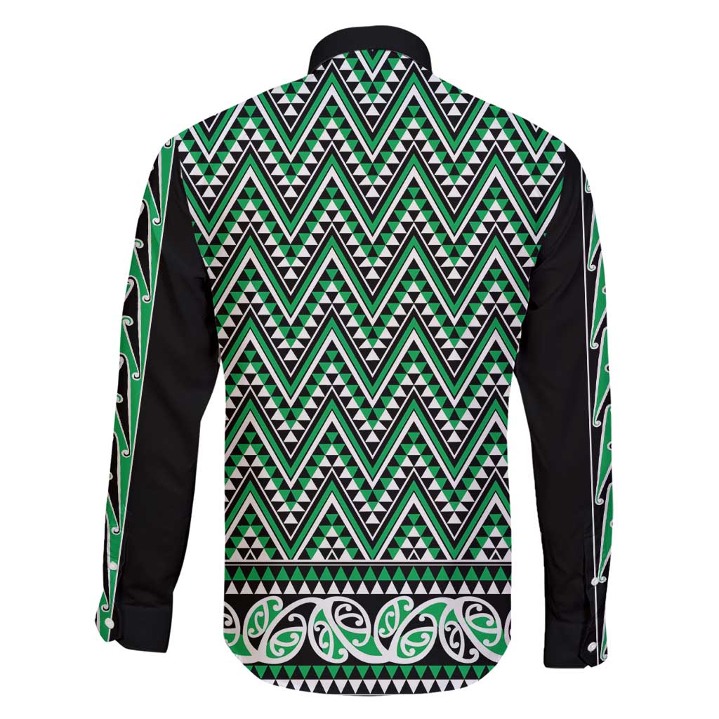 New Zealand Maori Niho Taniwha Family Matching Short Sleeve Bodycon Dress and Hawaiian Shirt Kakariki Mangopare and Puhoro Pattern LT9 - Polynesian Pride