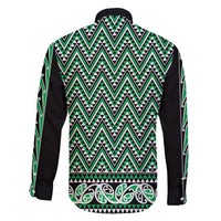 New Zealand Maori Niho Taniwha Family Matching Short Sleeve Bodycon Dress and Hawaiian Shirt Kakariki Mangopare and Puhoro Pattern LT9 - Polynesian Pride