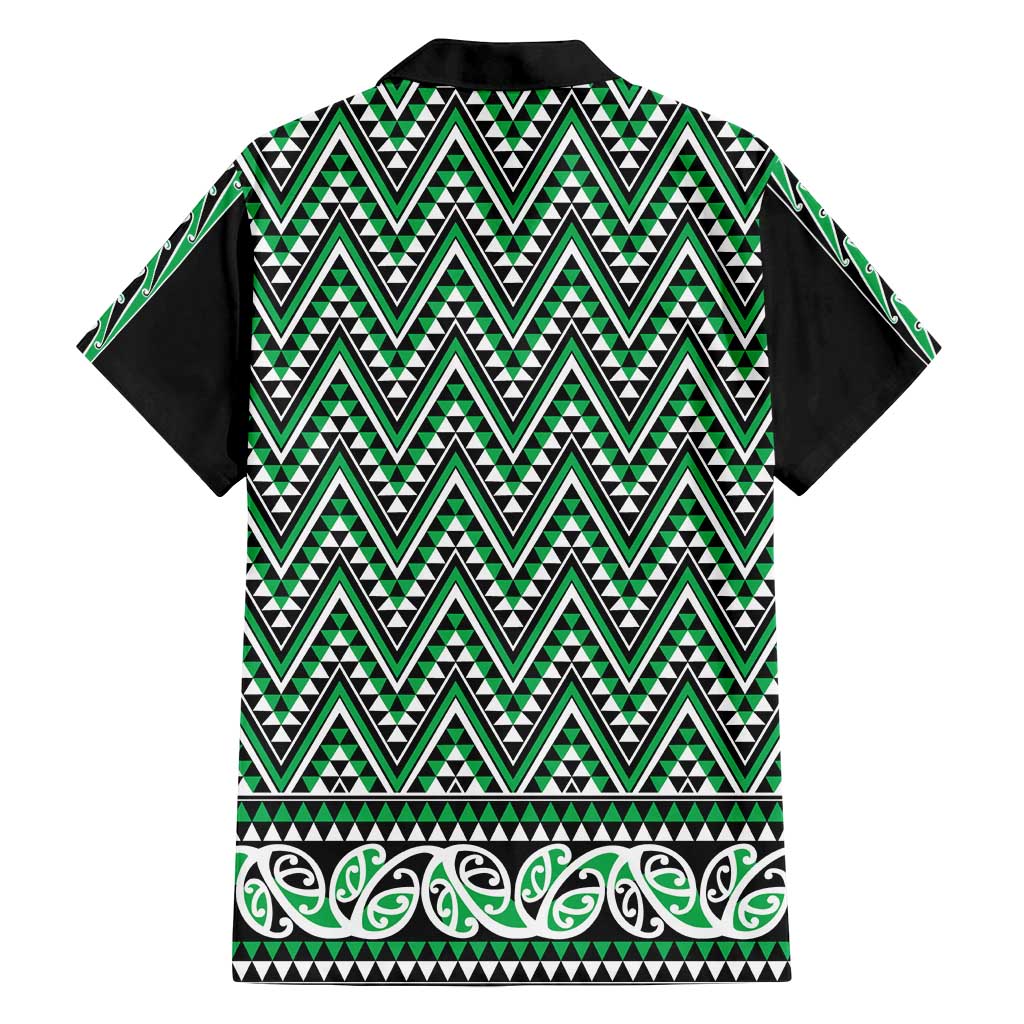New Zealand Maori Niho Taniwha Family Matching Tank Maxi Dress and Hawaiian Shirt Kakariki Mangopare and Puhoro Pattern LT9 - Polynesian Pride