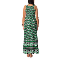 New Zealand Maori Niho Taniwha Family Matching Tank Maxi Dress and Hawaiian Shirt Kakariki Mangopare and Puhoro Pattern LT9 - Polynesian Pride