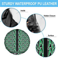 New Zealand Maori Niho Taniwha Spare Tire Cover Kakariki Mangopare and Puhoro Pattern LT9 - Polynesian Pride