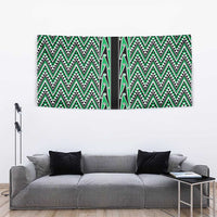 New Zealand Maori Niho Taniwha Tapestry Kakariki Mangopare and Puhoro Pattern
